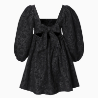 Платье женское с бантом MIST, размер XL, черный Платье женское с бантом MIST, размер XL, черный