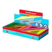 Треугольник 45*/ 7 см ErichKrause Neon Solid, пластик, микс из 4 цветов,