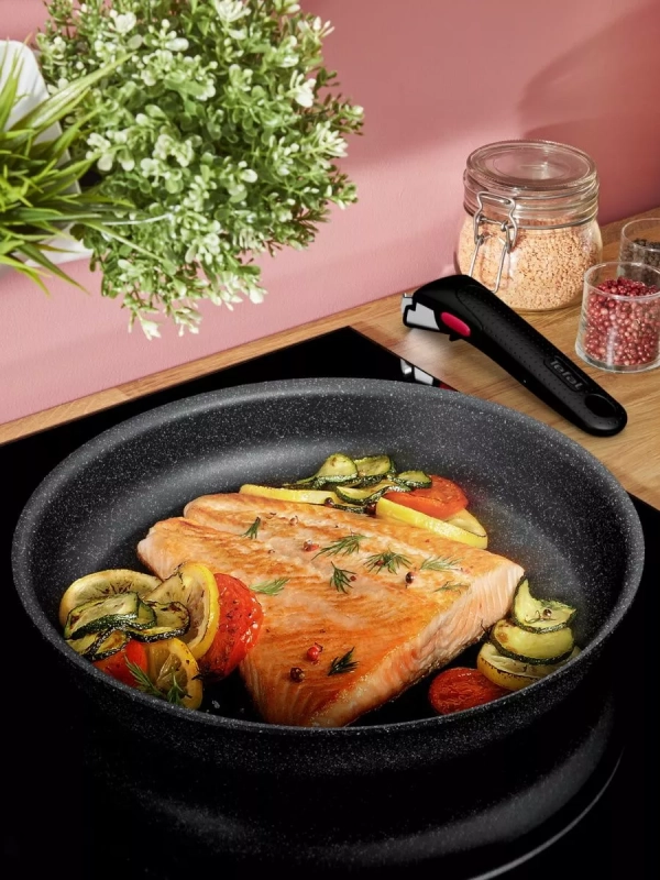 Набор посуды со съемной ручкой Ingenio Black Stone