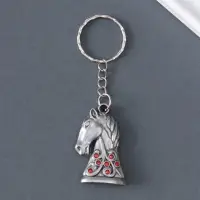 Брелок металл "Конь" узоры и стразы МИКС 3,5х2,5х0,8 см