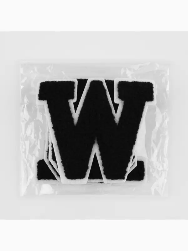 Термоаппликация MOSCOW, 8&times;6 см - размер буквы, набор 6 шт., чёрная