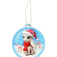 Подвеска новогодняя деревянная "Лошадка"