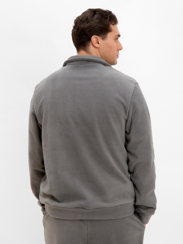 Джемпер флисовый мужской MINAKU: Fleece Soft цвет графит, р-р 46