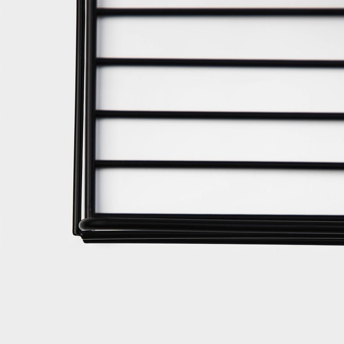 Полка на липучке Доляна, 26,5&times;11&times;5 см, цвет чёрный
