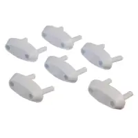 Заглушка для розетки, цвет белый, набор 6 шт.