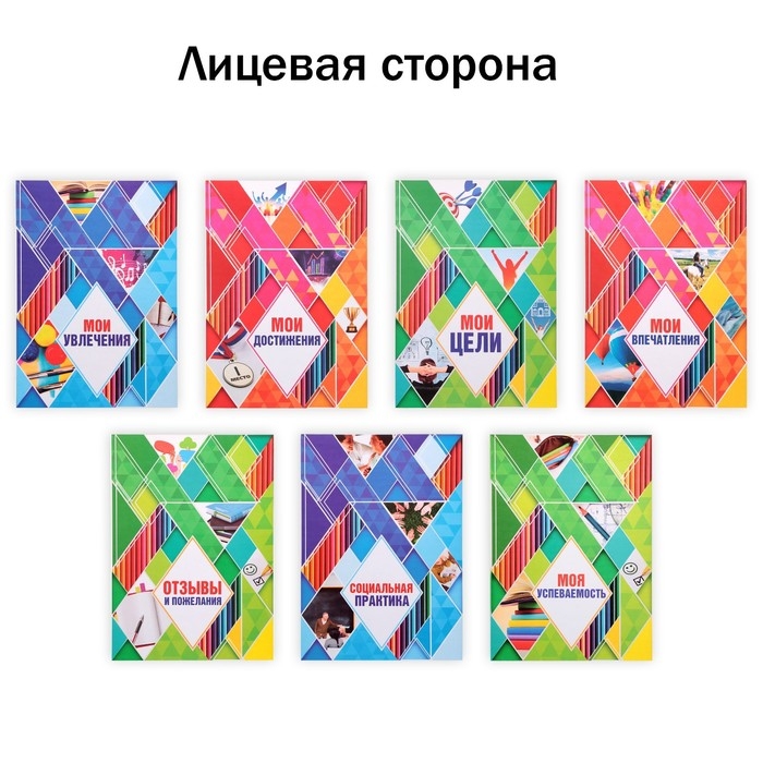Папка школьная на кольцах &laquo;Портфолио школьника&raquo;, 13 листов-разделителей, 24,5 х 32 см.