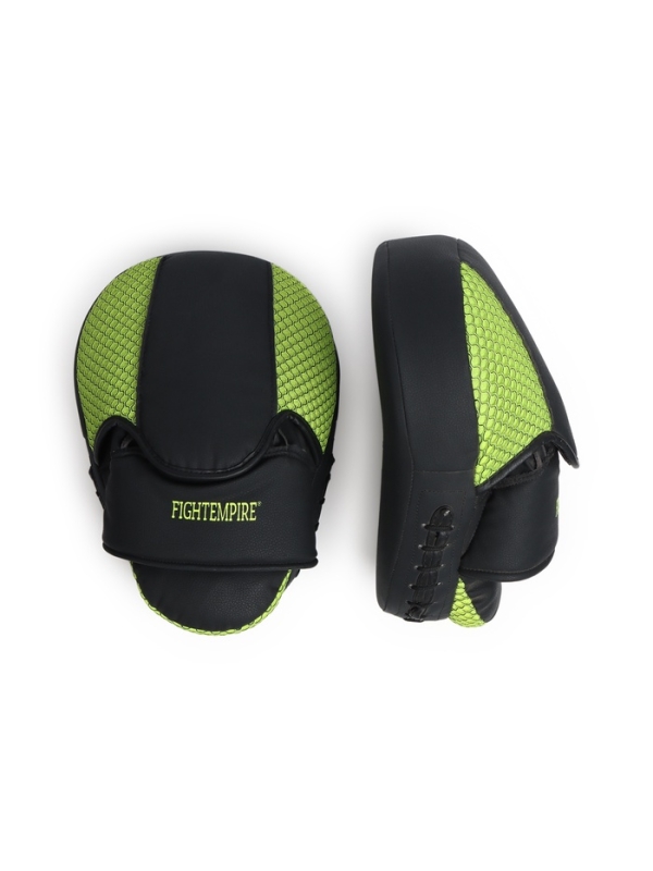 Лапы боксерские изогнутые FIGHT EMPIRE, CLASSIC, ПУ, чёрно-жёлтые, пара