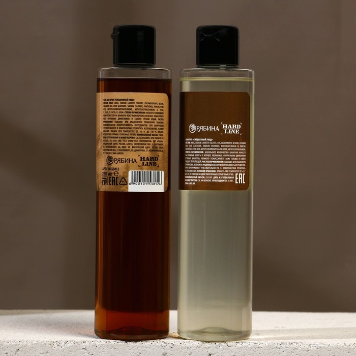 Подарочный набор косметики WILD SPIRIT, гель для душа 250 мл и шампунь для волос 250 мл, HARD LINE Подарочный набор косметики WILD SPIRIT, гель для душа 250 мл и шампунь для волос 250 мл, HARD LINE