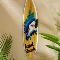 Панно "Доска для сёрфа "Land Shark" дерево 40х11 см