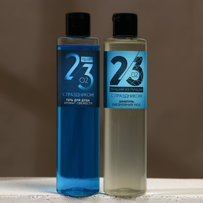 Подарочный набор HARD LINE &laquo;23 Февраля&raquo;: гель для душа и шампунь для волос, 2х250 мл