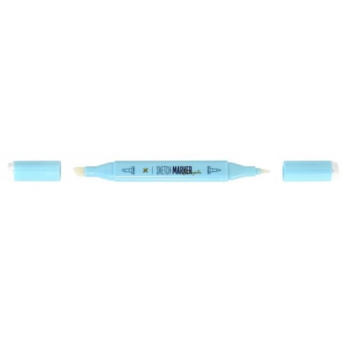 Маркер художественный блендер LOREX "SIMPLE", двусторонний, наконечник: кисть (1.0 мм) и скошенный (6.0 мм), спиртовой