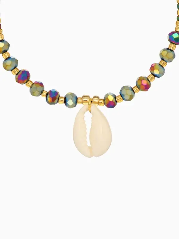 Браслет "Лила" длина 16 см, цв. разноцветный, перламутр