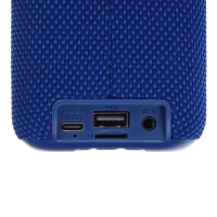 Портативная колонка F68, 5 Вт, 600 мАч, подсветка. micro SD, синяя