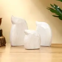 Набор сувенирный "Привидения" дерево H 12, 9, 7 см, цв. светло-серый