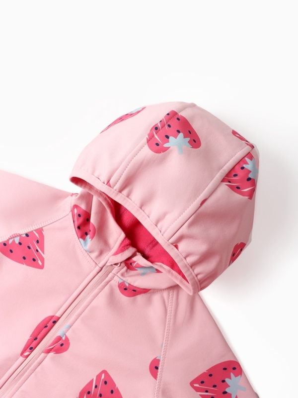 Ветровка на флисе для девочек KAFTAN Клубника, рост 98