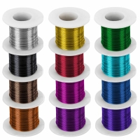 Проволока стальная для рукоделия, диаметр 0,3 мм, 12 цветов по 10 м