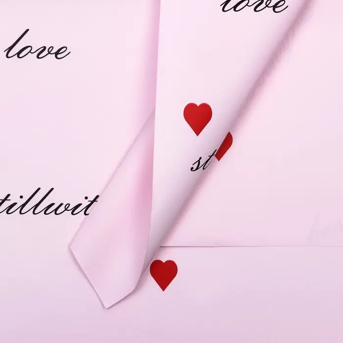 Пленка для цветов матовая, &laquo;Цветы с каймой&raquo;, 58&times;58 см, сиреневый