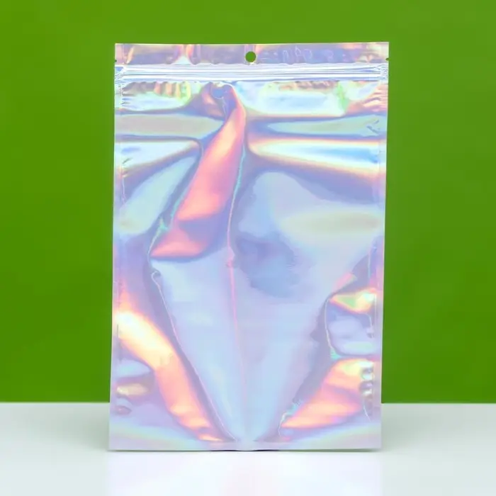 Пакет Zip-lock ПЭТ, иридисцентный, со сплошным окном, плоский, еврослот 20&times;30 см