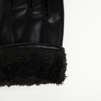 Перчатки женские, безразмерные, с утеплителем, цвет чёрный