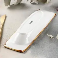 Блюдо керамическое сервировочное &laquo;Сапфир&raquo;, 26&times;7,5&times;3,5 см, цвет оранжевый