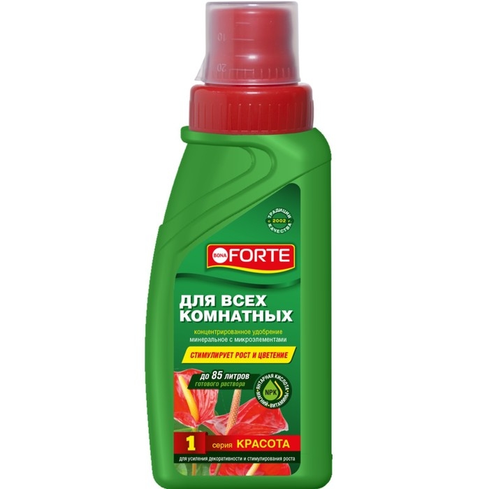 Удобрение для всех комнатных растений универсальное Bona Forte,  285 мл