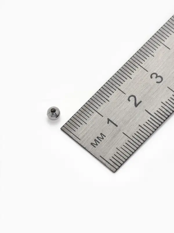 Кримп (зажимная бусина), 4 мм (набор 20 шт.), цвет серебро