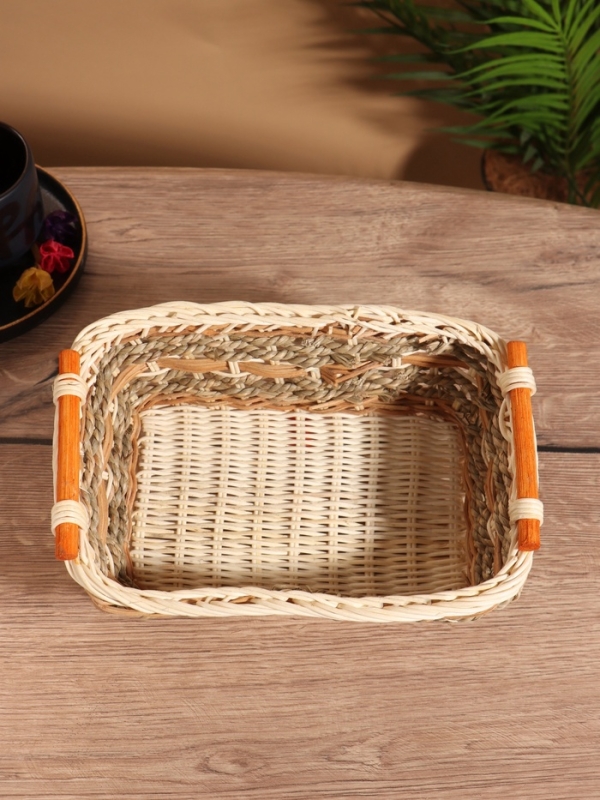 Корзина плетеная 23x17x9 см, ротанг