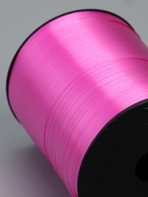 Лента для декора и подарков, ярко-розовый, 0,5 см х 500 м