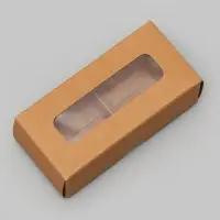 Коробка для 2 конфеты, крафт, 5&times;10.5&times;3.5 см