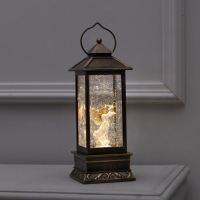 Светодиодная фигура &laquo;Фонарь с ангелом&raquo; 10 &times; 27 &times; 10 см, пластик, батарейки ААх3 (не в комплекте), USB, свечение тёплое белое