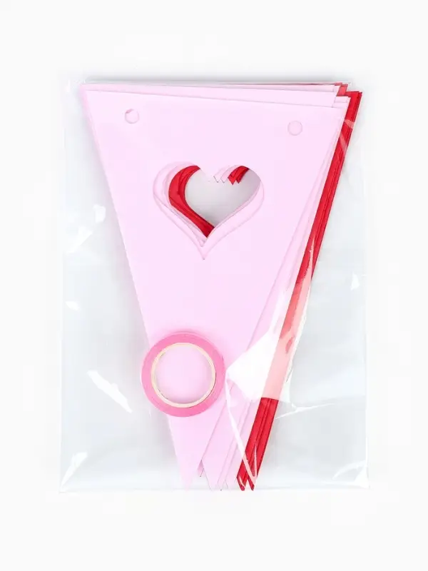 Гирлянда-флажки "сердечки" 2,5 м