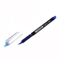 Ручка гелевая автомат СТИРАЕМЫЕ ЧЕРНИЛА, 0,5 мм, стержень синий, резин. держ., корпус Черный   10717