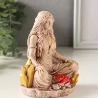 Статуэтка "Богиня любви Парвати" 11х9х7 см, гипс, слоновая кость