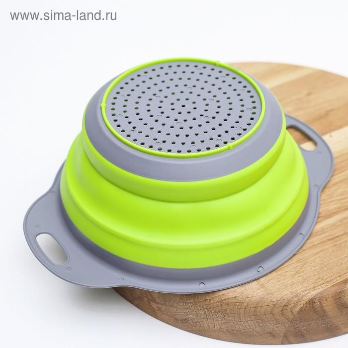 Дуршлаг складной Доляна «Компакт», 24×19,5×8 см, цвет МИКС Дуршлаг складной Доляна «Компакт», 24×19,5×8 см, цвет МИКС