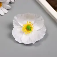 Бутон на ножке для декорирования &laquo;Рудбекия белая&raquo;, 6.5&times;6.5 см