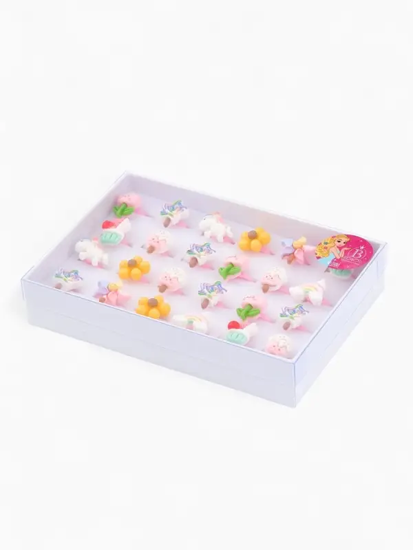 Кольцо &laquo;Выбражулька&raquo; единорог, сладости, форма МИКС, цветное, безразмерное