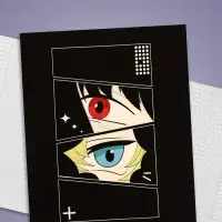 Тетрадь 48 листов в клетку, Calligrata &laquo;Аниме&raquo;, обложка мелованный картон, МИКС