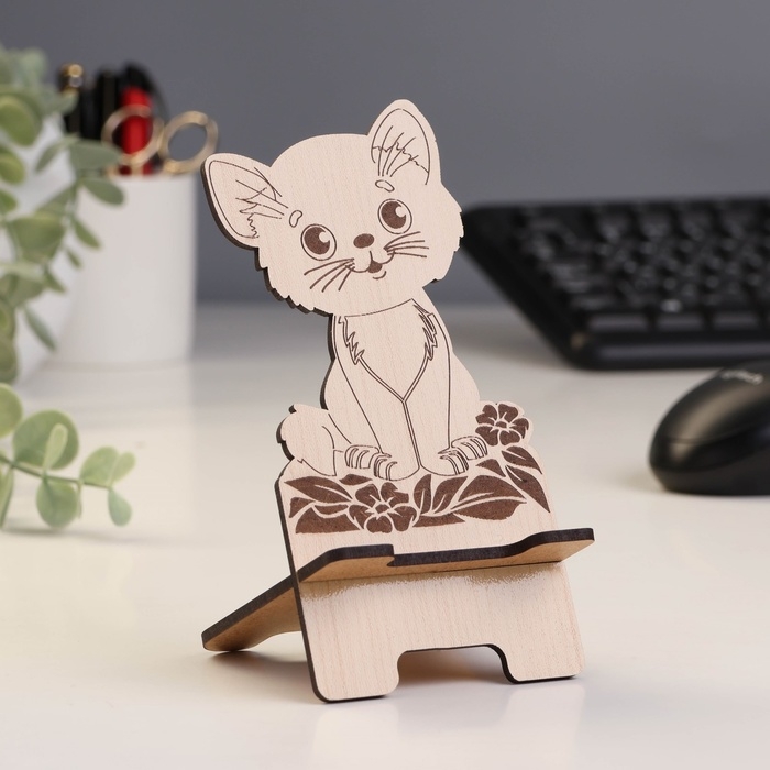 Подставка под телефон фигурная &laquo;Котик&raquo;