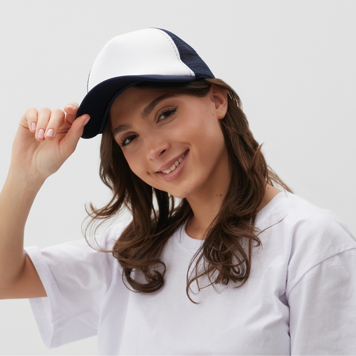 Бейсболка с сеткой MINAKU, цвет тёмно-синий, размер 56-58 Бейсболка с сеткой MINAKU, цвет тёмно-синий, размер 56-58