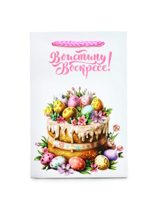 Пакет подарочный под кулич &laquo;Пасха&raquo;, 12 х 18 х 12 см