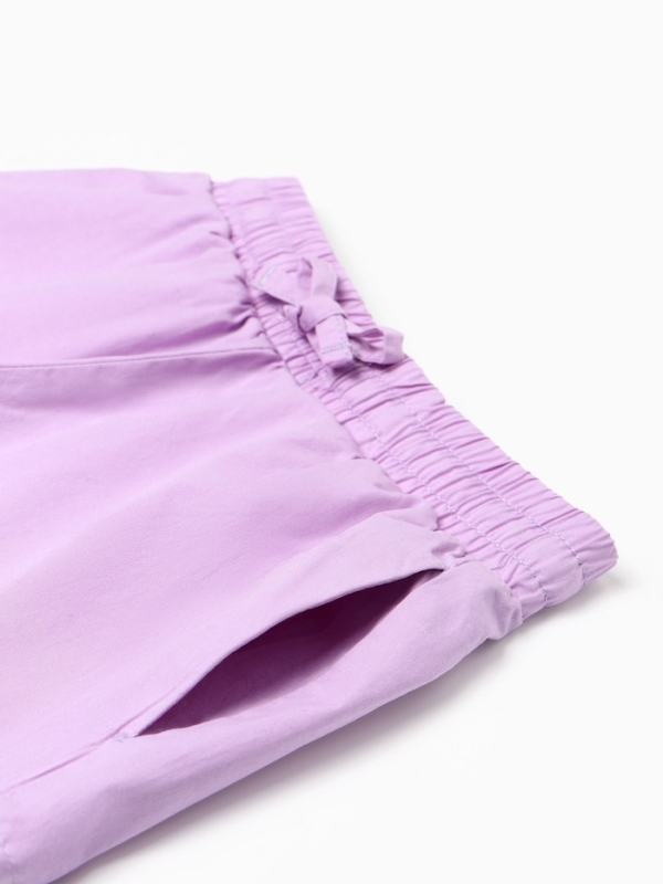 Хлопковые шорты для девочек KAFTAN рост 110, сиреневый Хлопковые шорты для девочек KAFTAN рост 110, сиреневый