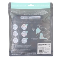 Многоразовый подгузник &laquo;Лисички&raquo;, 3-8 кг, угольно-бамбуковая ткань, цвет голубой, Крошка Я