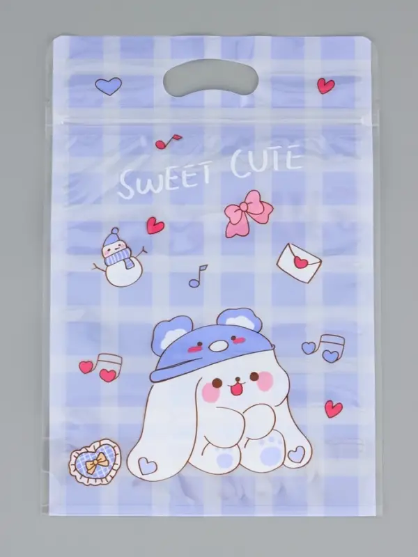 Пакет подарочный, с zip-lock застежкой, "Милые зверята", 15х23 &plusmn; 1см МИКС