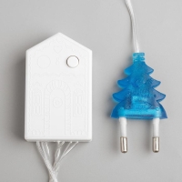 Гирлянда &laquo;Нить&raquo; 10 м, IP20, прозрачная нить, 100 LED, свечение синее, 8 режимов, 220 В