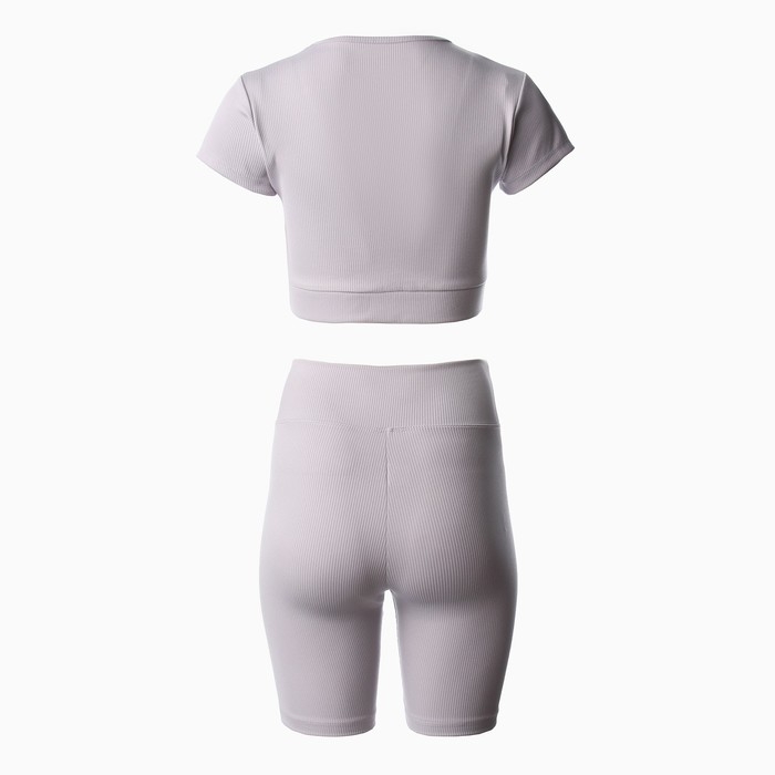 Костюм женский MINAKU (топ,велосипедки), цвет светло-серый, р-р 46 Костюм женский MINAKU (топ,велосипедки), цвет светло-серый, р-р 46