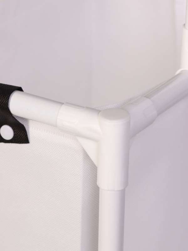 Корзина для белья складная 28х39х95 см, цвет черный, белый