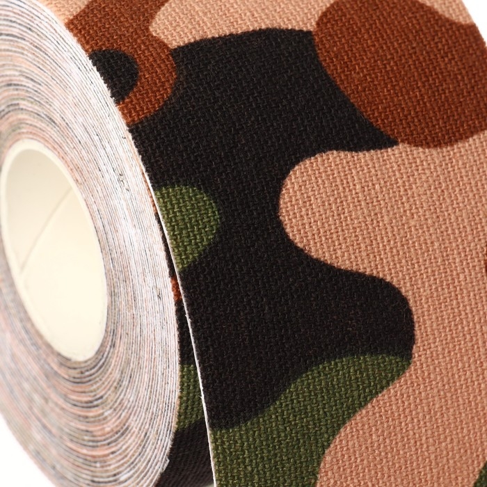 Кинезио - тейп, 5 см &times; 5 м, цвет камуфляж
