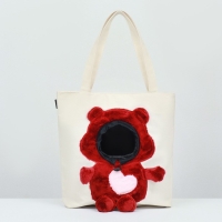 Сумка-переноска для животных с окном "Медведь", 35 х 31 х 8 см, белая Сумка-переноска для животных с окном "Медведь", 35 х 31 х 8 см, белая