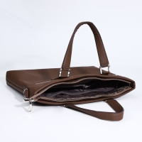 Сумка деловая TEXTURA, большой размер, цвет коричневый