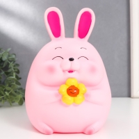 Копилка пластик "Зайчик - пухляш с сердцем/цветком" МИКС 16х15,5х23 см Копилка пластик "Зайчик - пухляш с сердцем/цветком" МИКС 16х15,5х23 см